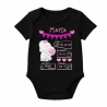 Baby Body kurz WELCOME GIRL personalisiert mit Geburtsdaten+Name