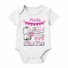 Baby Body kurz WELCOME GIRL personalisiert mit Geburtsdaten+Name