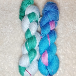 handgefärbte Wolle, Wolle mit Bambus, Wolle, Merinowolle, Bambus