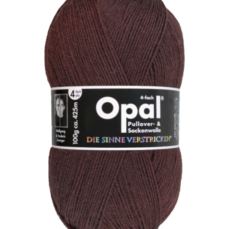 Opal Dunkelbraun, 4-fädige Sockenwolle, Farbe 5192
