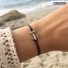 Armband mit Anker - maritimes Lederarmband