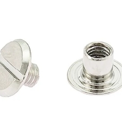 Buchschrauben silber 10 Stück 1 Schlitz 10/5/3