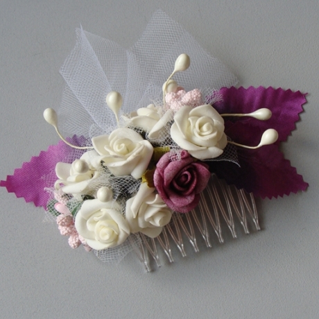 Haarkamm Haarschmuck mit Blumen