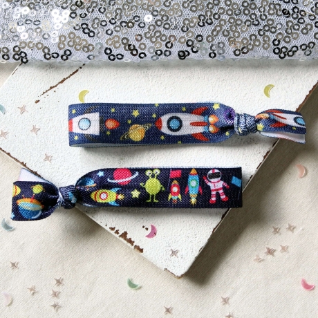 Buntes Kinder Armband – Stoffarmband Weltraum