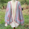 Strickjacke Cardigan gehäkelt große Größe warme Jacke Strickmode