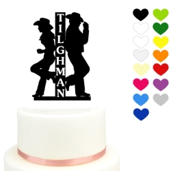 Cake Topper Cowboy & Cowgirl - Personalisiert - Farbe wählbar
