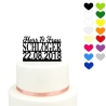 Cake Topper Caketopper Herr & Frau mit Datum - Farbe wählbar