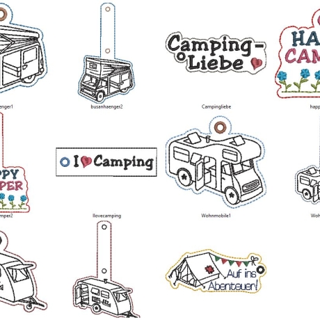 Stickdatei Camper Camping Anhänger ITH