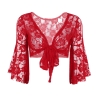 Damen-Spitzen-Bolero-Kurzjäckchen, 36-40, rot