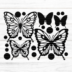 Schmetterlinge Plotterdatei SVG DXF FCM