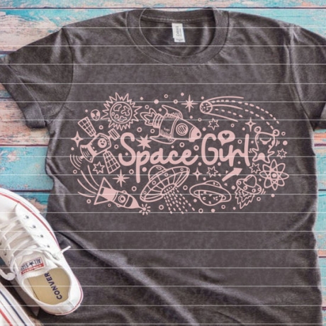 Space Girl Plotterdatei SVG DXF FCM