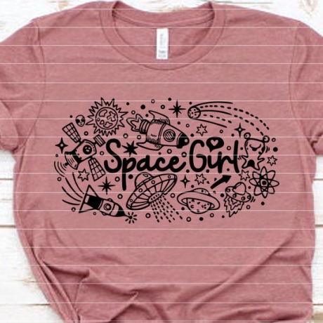 Space Girl Plotterdatei SVG DXF FCM