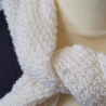 Weiches, kleines Stricktuch mit 10% Kaschmiranteil, Handgestrickt