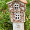 Ceramic light house half-timbered house