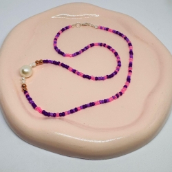 Pastell Perlenkette | Y2K Halskette | Boho Seed Bead Necklace
