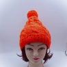 Mütze, Bommelmütze, handgestrickt, pink mit Bommel