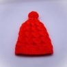 Mütze, Bommelmütze, handgestrickt, pink mit Bommel