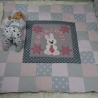 Krabbeldecke Charlotte, Patchwork, Kuscheldecke, Tagesdecke,