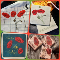 Mohn  - Stickdatei by Michis Textilatelier