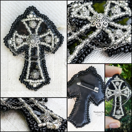 Keltenkreuz, keltisches Kreuz Anstecknadel, Brosche, Pin