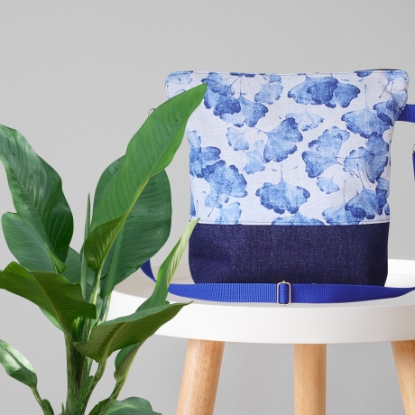 Umhängetasche Damen/Schultertasche/Handtasche /Ginkgo Blatt