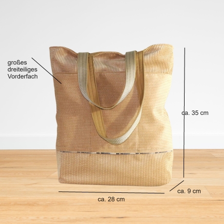 Einkaufstaschen/Cordbeutel/Cord Taschen/totebag/Stoffbeutel/beige
