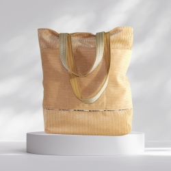 Einkaufstaschen/Cordbeutel/Cord Taschen/totebag/Stoffbeutel/beige