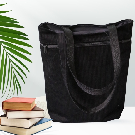 Tragetasche/Cordbeutel/Cordtasche/totebag/schwarze Tasche/Beutel