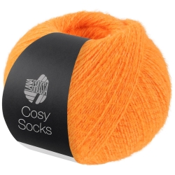 Lana Grossa Cosy Socks, 4-fädige Sockenwolle, Farbe 20 orange