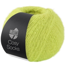 Lana Grossa Cosy Socks, 4-fädige Sockenwolle, Farbe 24 limette