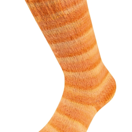 Lana Grossa Cosy Socks 4-fäd. Sockenwolle Fb.112 orange-gesteiftt