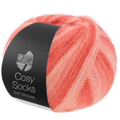 Lana Grossa Cosy Socks 4-fäd. Sockenwolle Fb.113 lachs-gesteiftt