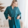Weicher Waffelbademantel für Damen und Herren im klassischen Stil