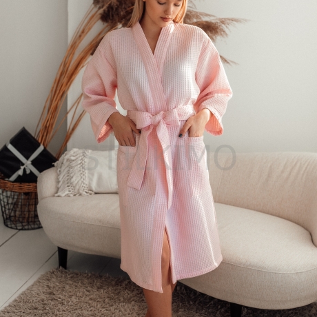 Luxuriöser Waffelbademantel für Zuhause, Sauna und Spa Erlebnisse