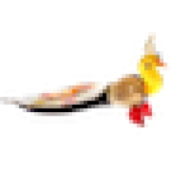 Handgearbeitetes Glastier Pfau, bunt, 6 x 8 cm, Unikat, neu