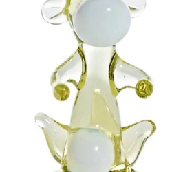 Handgearbeitetes Glastier Affenmännchen, 4-5 cm, neu