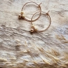Filigrane Creolen mit zarten Perlen vergoldet individualisierbar