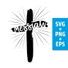 Druckdatei, SVG EPS PNG, Kreuz Design Jesus, christlich, Ostern