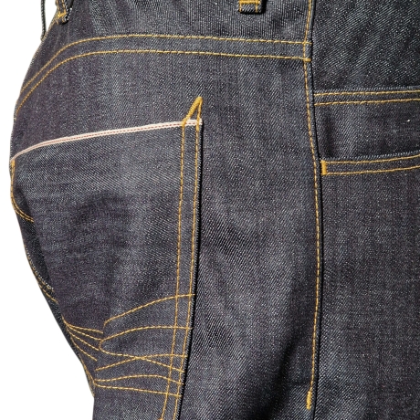 Herren Jeans ICONIC CUFF mit bernsteingelben Nähten 