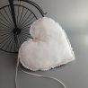 1 Deko Herz aus Stoff Shabby Chic Anhänger