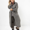 Oversized Strickmantel langer Cardigan Grau Strickweste (S - XL)