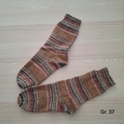 Stricksocken Gr. 37 handgestrickt Wollsocken Schurwolle/Polyamid