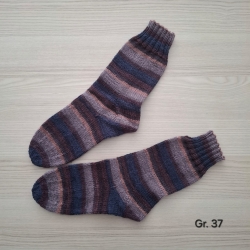 Stricksocken Gr. 37 handgestrickt Wollsocken Schurwolle/Polyamid