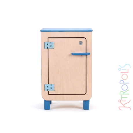 Daskalt - der Spiel-Kühlschrank in natur & blau von Kitropolis