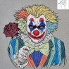 Clown - eine Rose für dich, Date? - Größe 18,9 x 19,5 cm