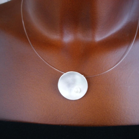 SET Silberschale mit Perle und Ohrstecker 925 Silber