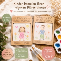Kinder bemalen ihren eigenen Bilderrahmen ❤️