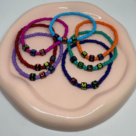 Trend Statement-Armbänder Jugendwort Handgemacht personalisierbar