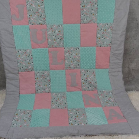 Krabbeldecke Julina, Patchwork, Kuscheldecke