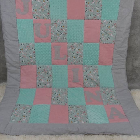 Krabbeldecke Julina, Patchwork, Kuscheldecke